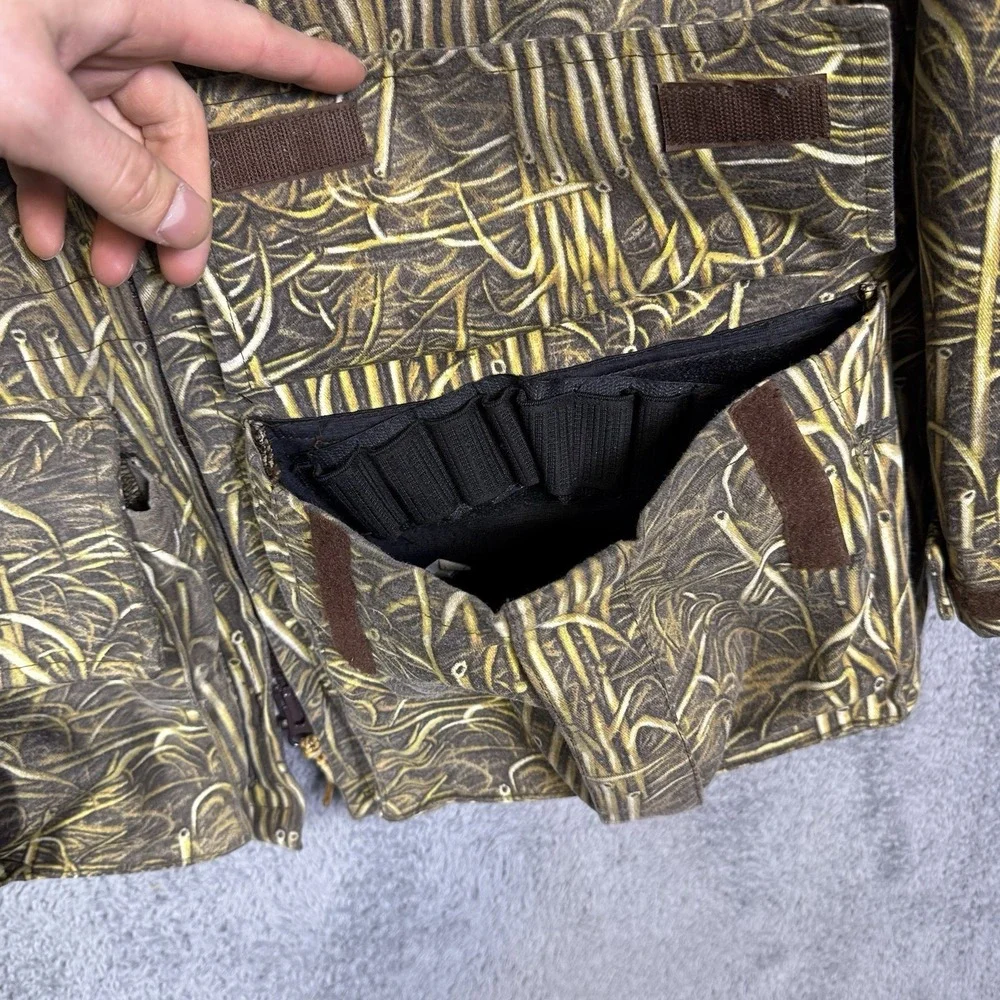 Farmland Camouflage Jacket Mens M Hooded Parka Full Zip Shooting Hunting Quilted
